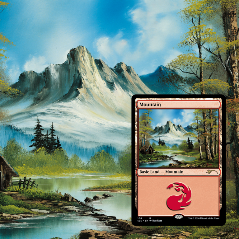 10 lands. MTG Bob Ross. Флюидарт Боба Росса. Пейзаж из картины Боба Росса. Tom Ross MTG.